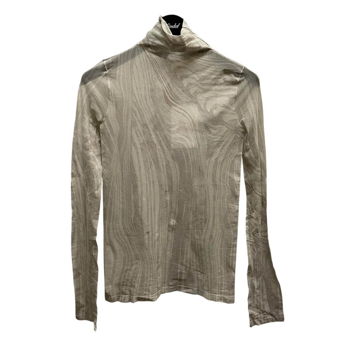 アクネストゥディオズ ACNE STUDIOS 総柄 ハイネックカットソー AL0313 カーキ サイズ：L ACNE STUDIOS(アクネストゥディオズ) 総柄ハイネックカットソー