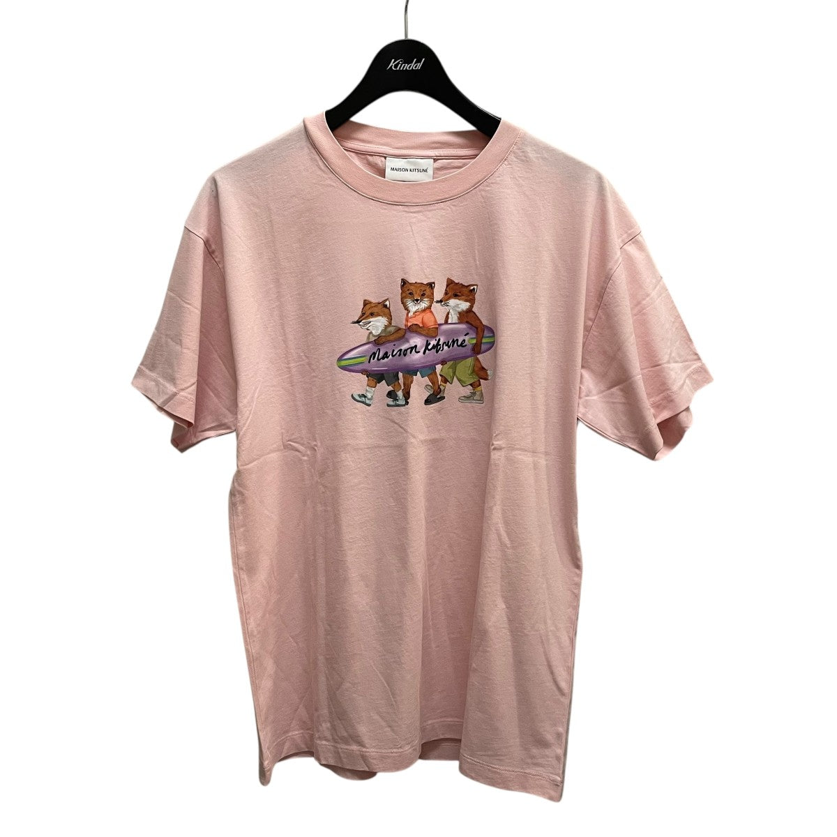 メゾンキツネ MAISON KITSUNE プリントTシャツ MW00116KJ0136 ピンク サイズ：S MAISON KITSUNE(メゾンキツネ) プリントTシャツMW00116KJ0136