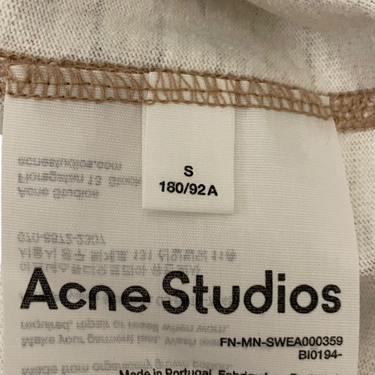 アクネストゥディオズ ACNE STUDIOS カモフラージュ ロングカットソー BI0194 カーキ サイズ：S ACNE STUDIOS(アクネストゥディオズ) カモフラージュロング