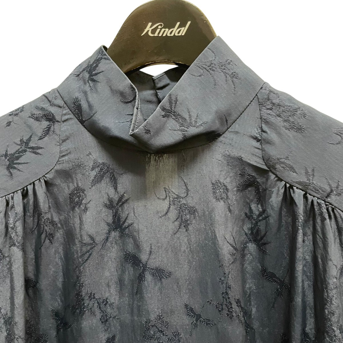 マメクロゴウチ mame kurogouchi 23SS Crane Pattern Jacquard Shirt MM23PS-SH710 ネイビー 39f1d50c86e9a9d1c8198440d2ecfd