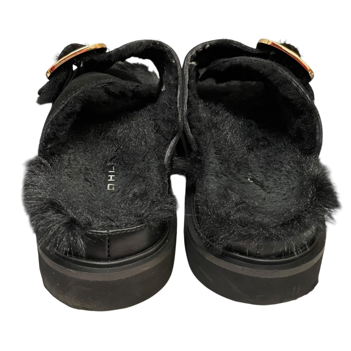 美品MOH Iブラック ファーサンダル　36 MOHI(モヒ) ファーサンダル 24093910000730 24093910000730