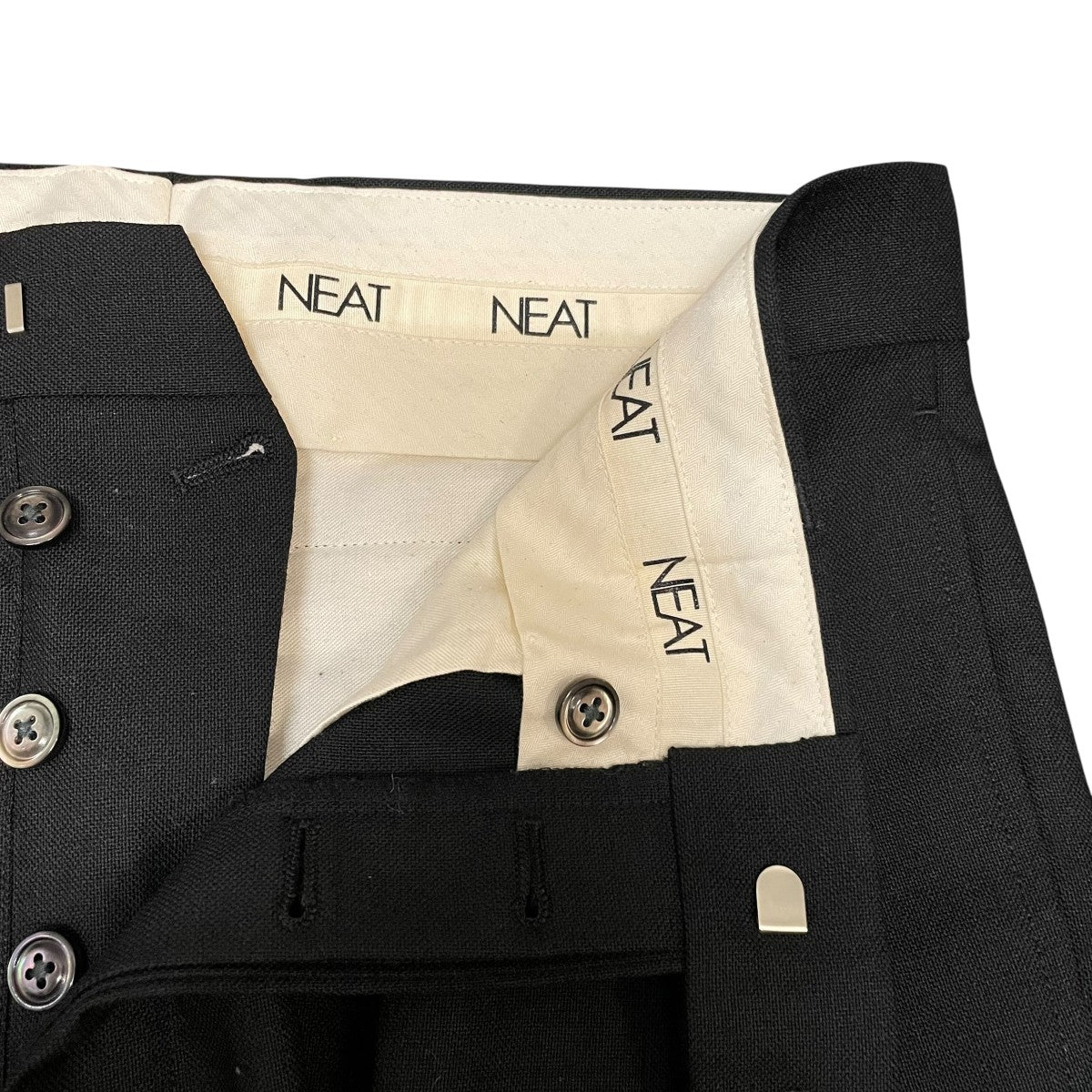 NEAT （ニート）ウールタックスラックス 48 NEAT(ニート) ウールスラックス ブラック サイズ 48｜【公式