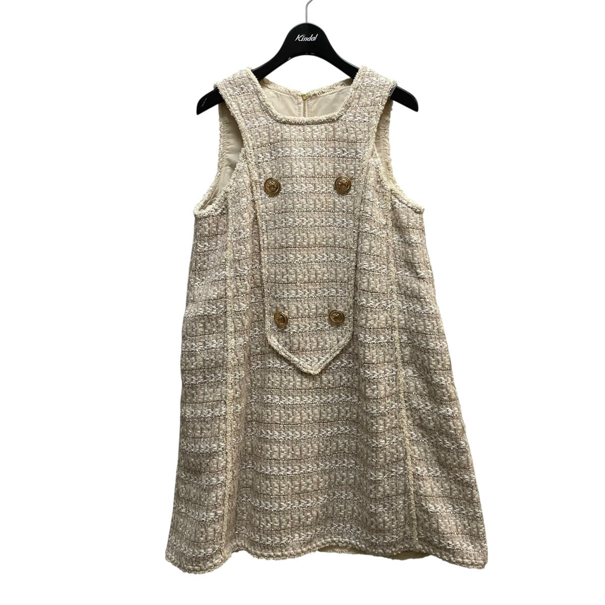 新品♡OBLIオブリ ツイードジップワンピース/ブラック セール】 [160]レースアップカットワンピース （ロング・マキシ