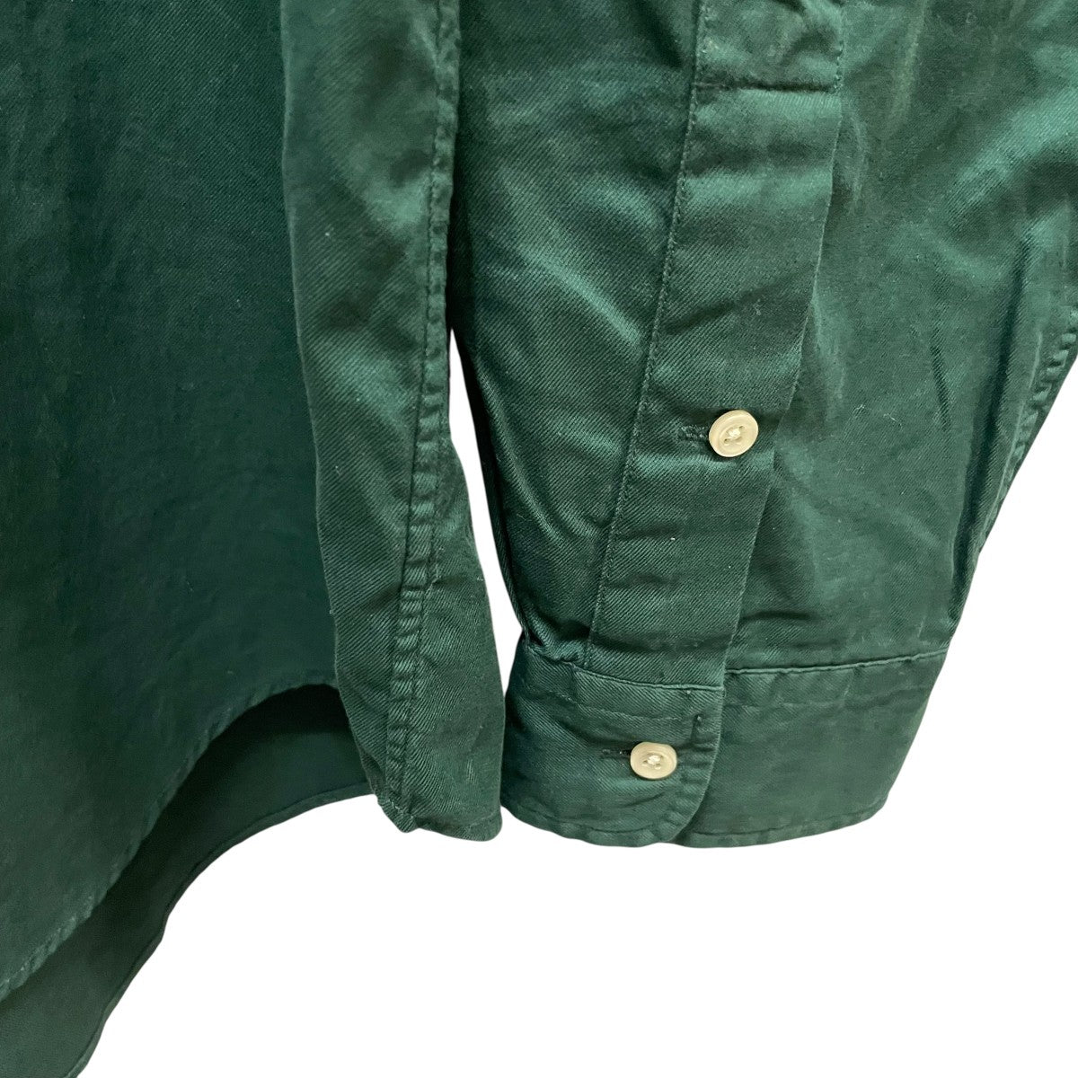 【美品】Ralph Lauren モスグリーン　フロントボタン　ショートダウン 美品】Ralph Lauren モスグリーン フロントボタン ショート