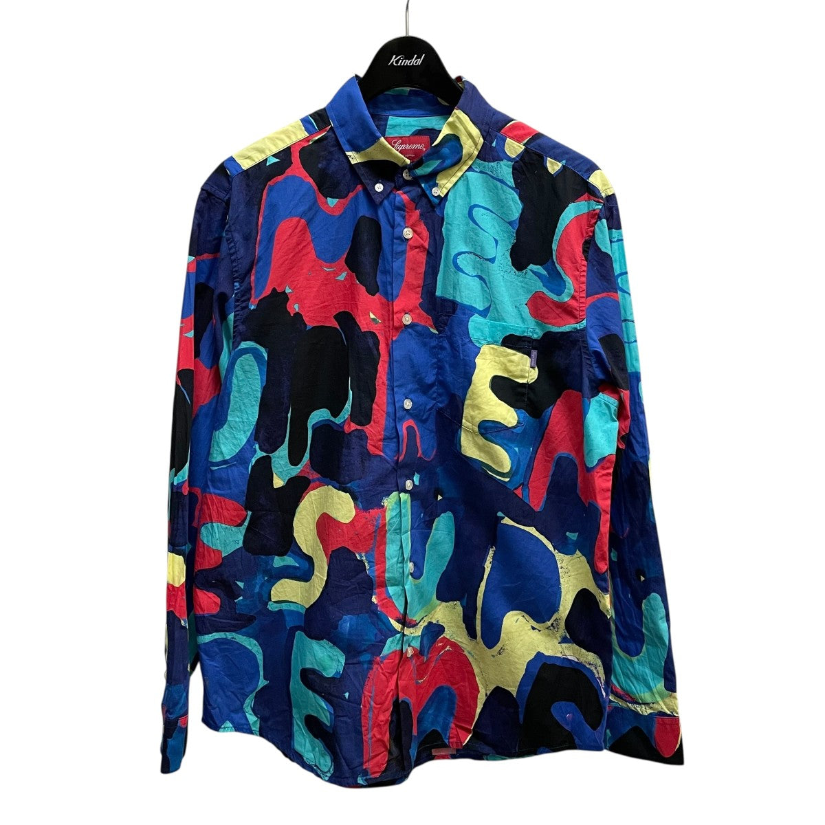 Supreme グラフィック フーディ 青 org.jpg