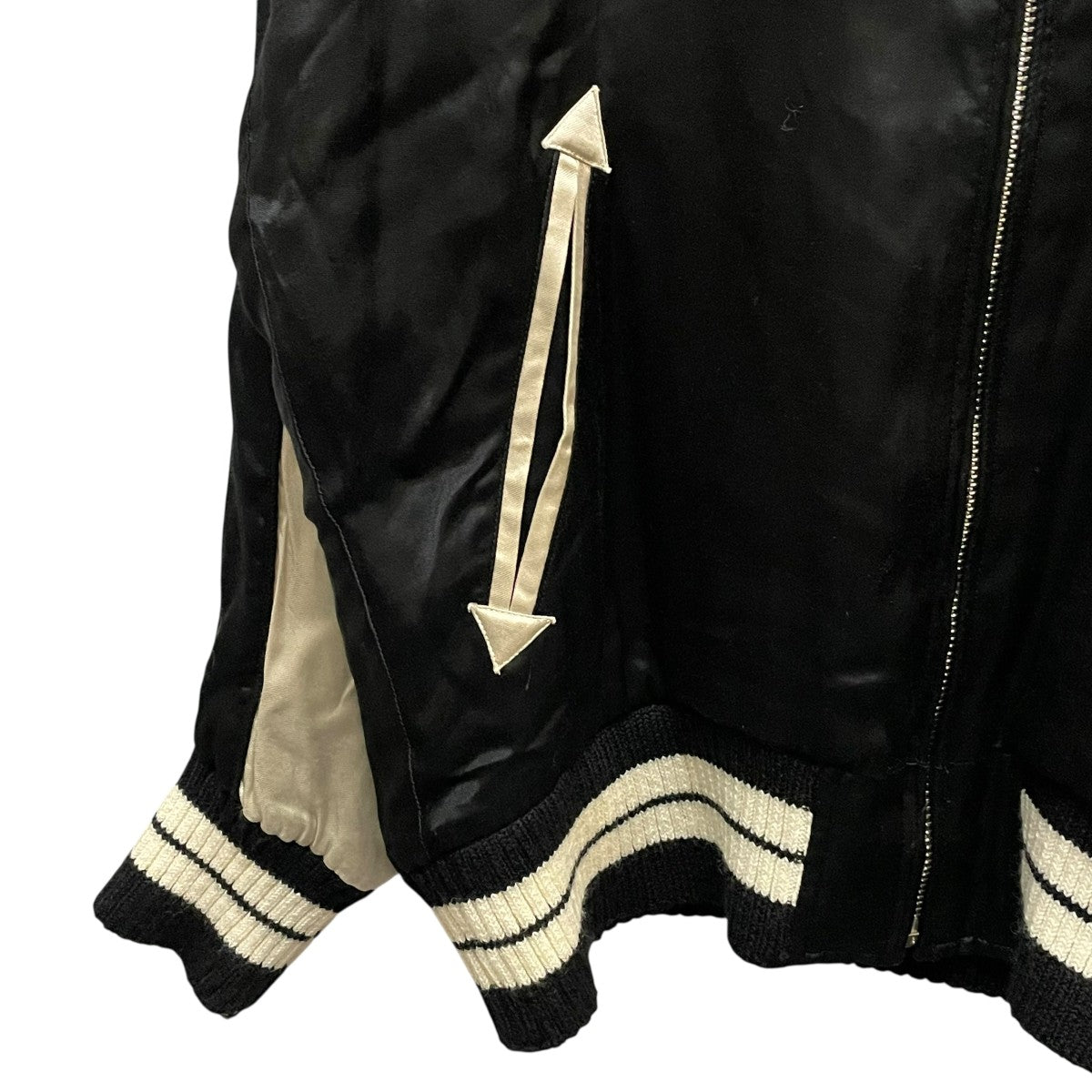 the Rolling Stones スカジャン 黒 ビッグロゴ Mサイズ the Rolling Stones スカジャン 黒 ビッグロゴ Mサイズ メンズ