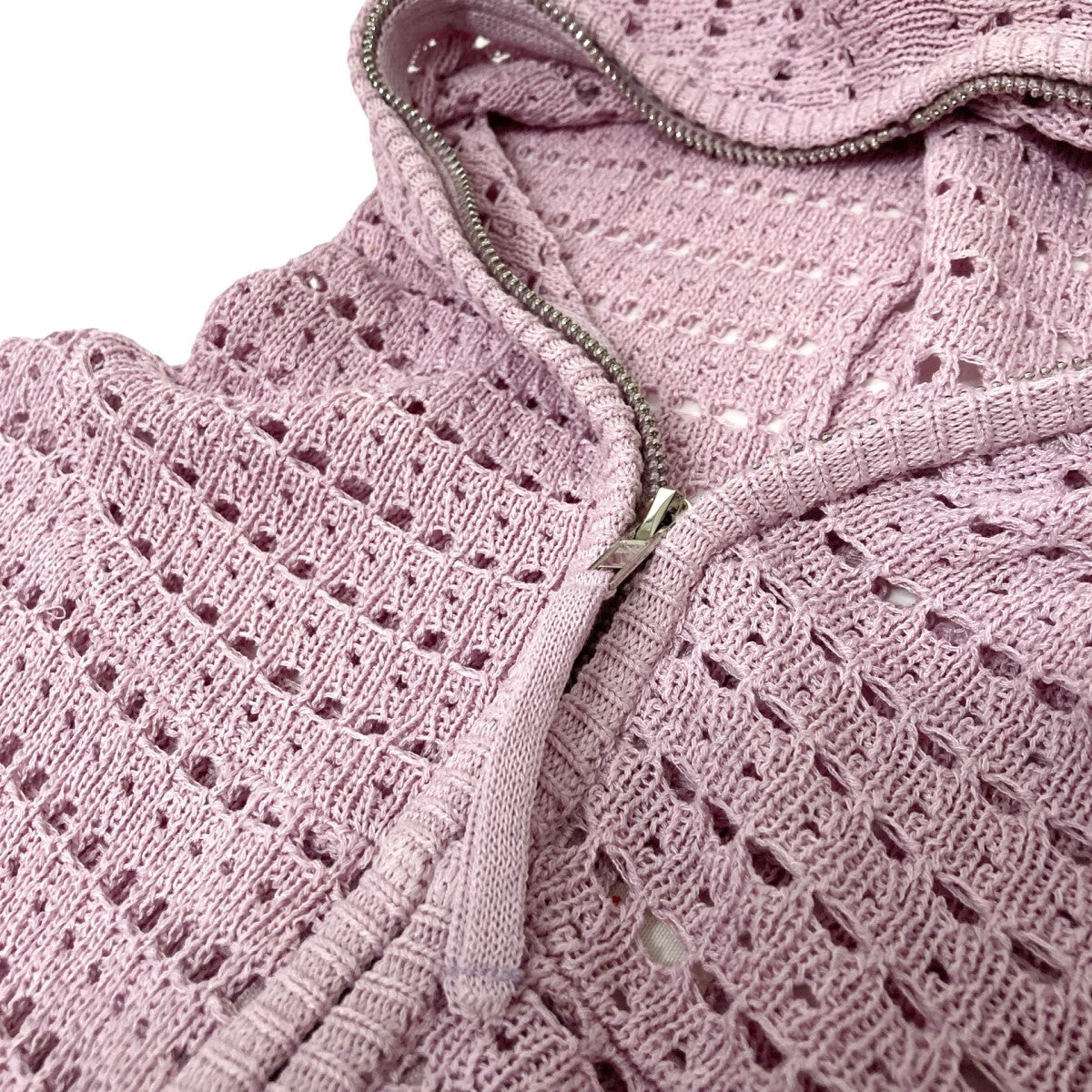 SYUMAN． Crochet Hoodieメッシュパーカー25ss SY009 古着・中古-3枚目のアイテム画像