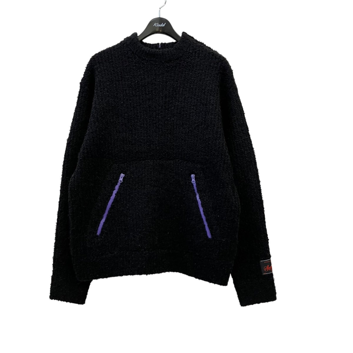 24aw-SY014 Fleece Knit pull overジッププルオーバーニット