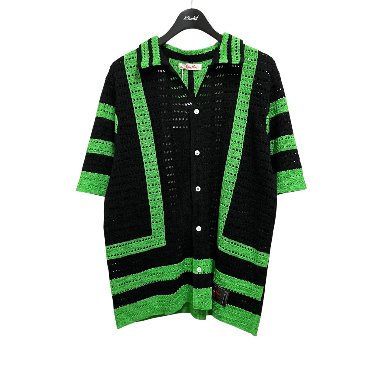 SYUMAN． crochet short sleeveニットシャツYO24SS 08 古着・中古-1枚目のアイテム画像
