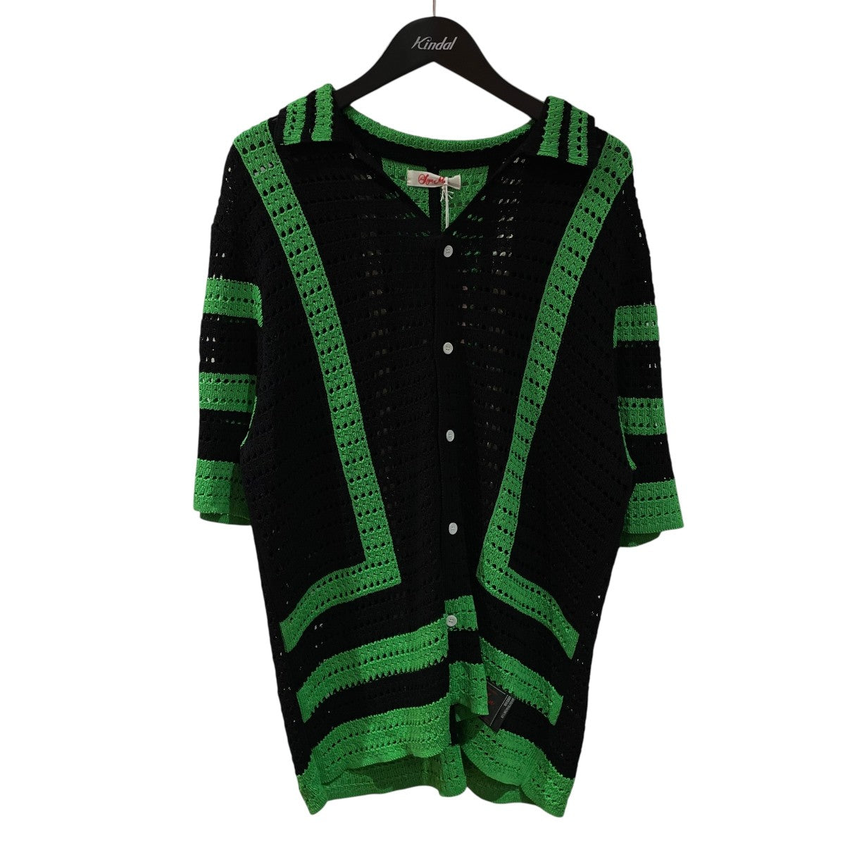 SYUMAN． YO24SS-08 crochet short sleeveメッシュシャツ 古着・中古-1枚目のアイテム画像