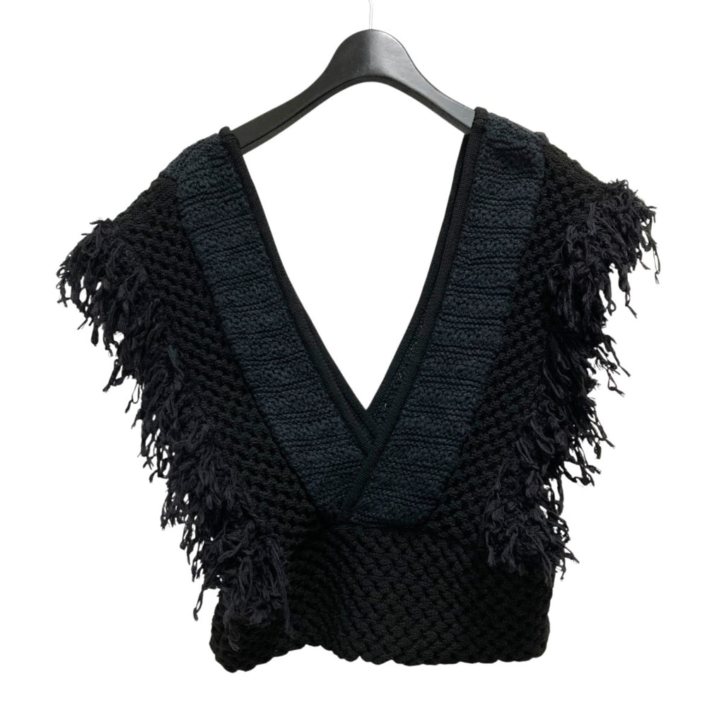 LEINWANDE(ラインヴァンド) Patchwork Fringe Topニットベスト 