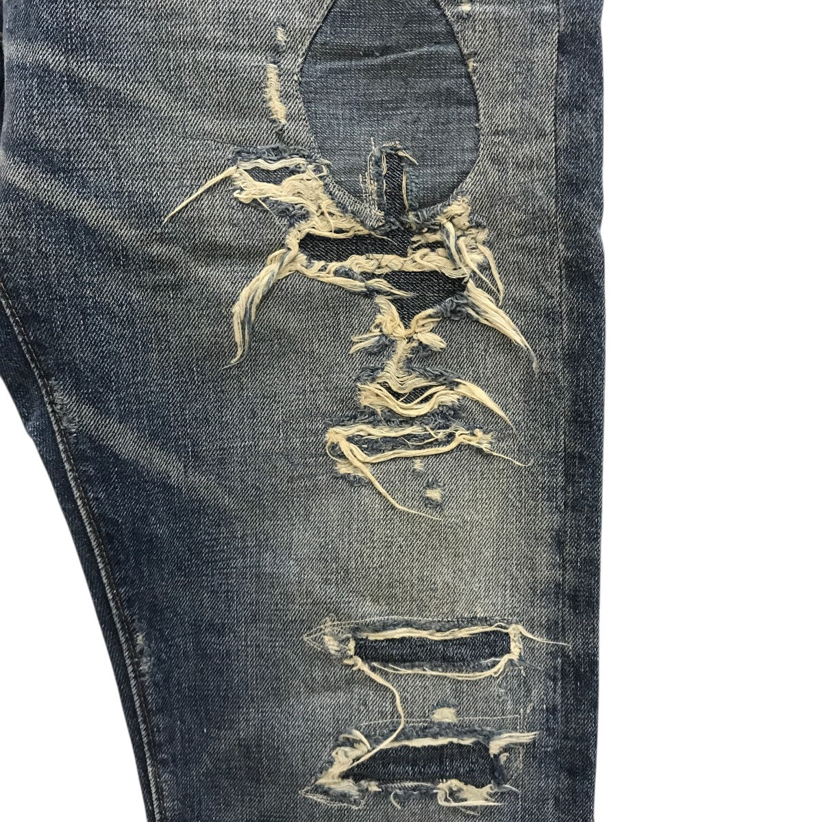RRL(ダブルアールエル) リペア加工デニムパンツ インディゴ
