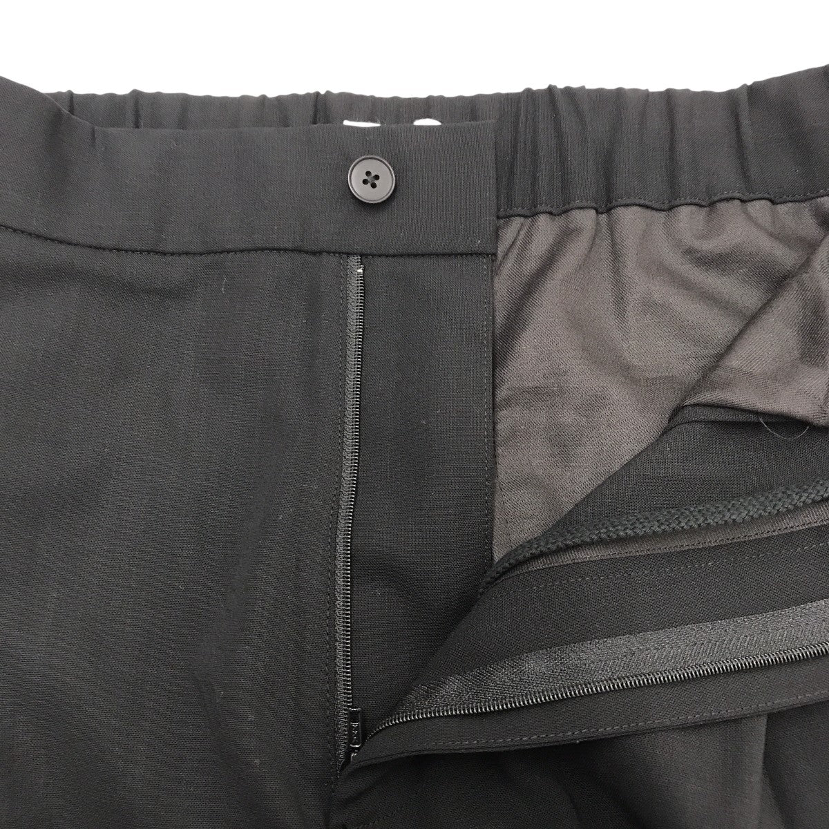 ATON TWIST WOOL TROPICAL TWO TUCKED EASYパンツ8004467 古着・中古-3枚目のアイテム画像