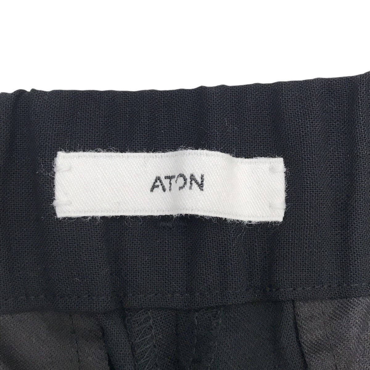 ATON TWIST WOOL TROPICAL TWO TUCKED EASYパンツ8004467 古着・中古-4枚目のアイテム画像