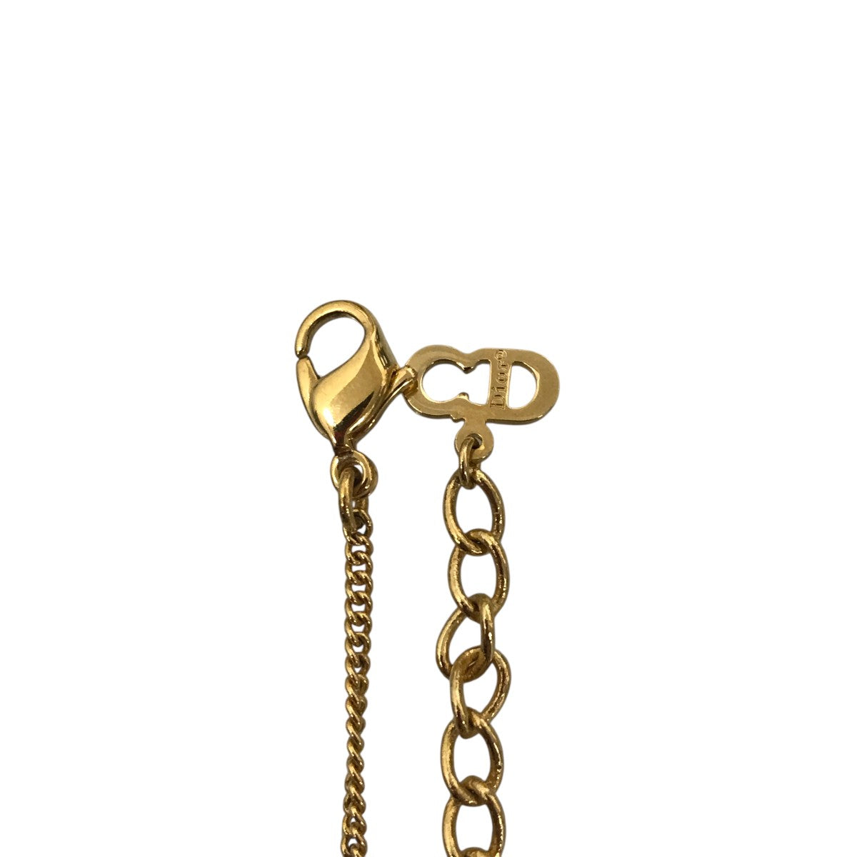 【美品】ディオール　シェル ハート型ネックレス　ゴールドチェーン Christian Dior(クリスチャンディオール) ハートシェル