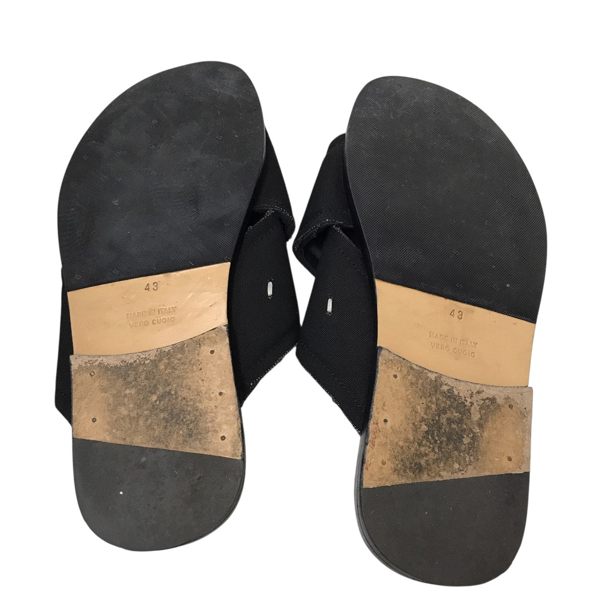 未使用10万 メゾン マルジェラ ストラップ サンダル 42 (27) Maison Margiela(メゾンマルジェラ) クロスストラップサンダル