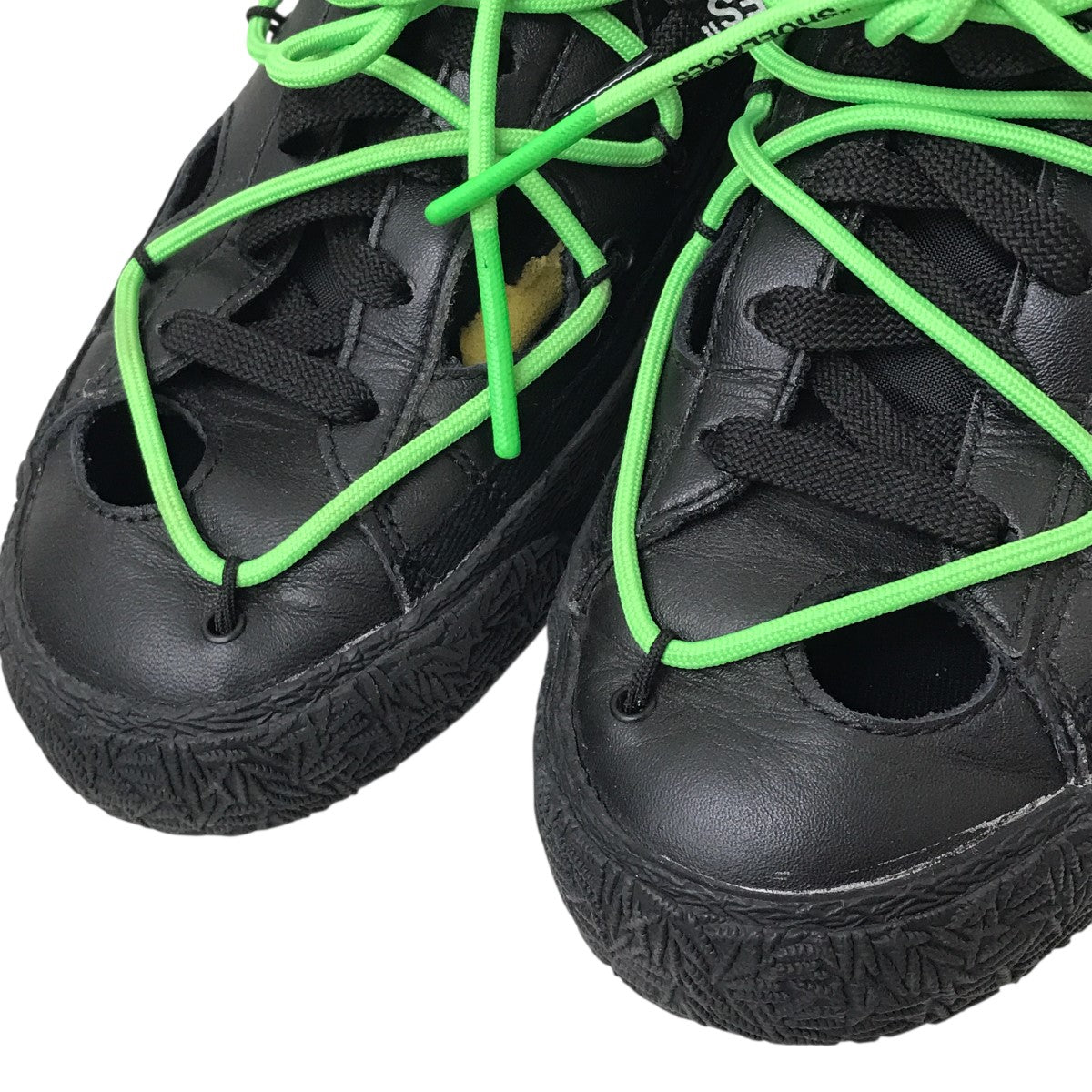Nike Blazer Low ブラック/グリーン Off-White×Nike Blazer Low Black and Electro Green 正規品