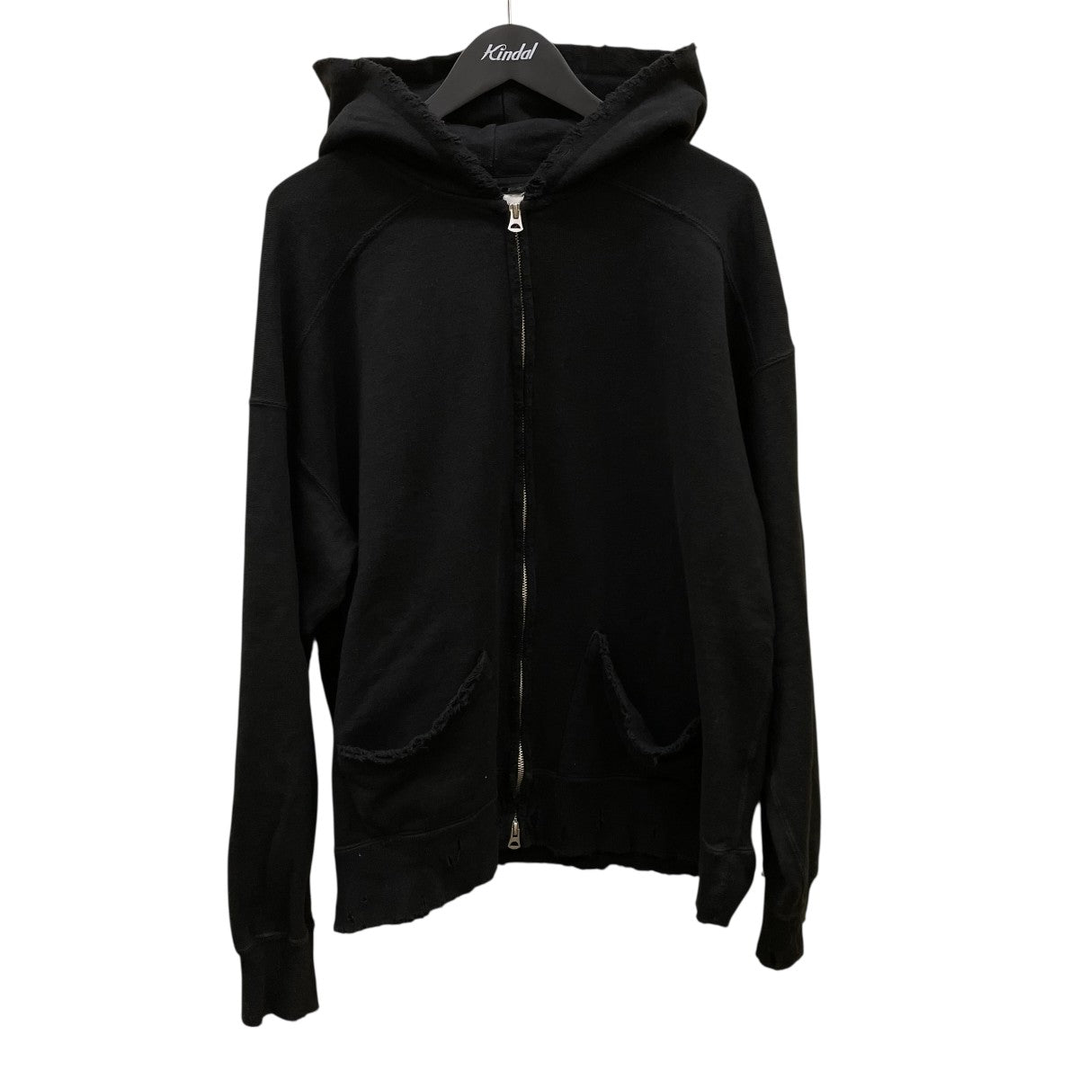 ANCELLM(アンセルム) CRASH ZIP HOODIEダメージ加工ジップ