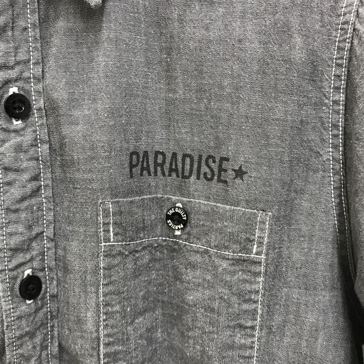 WACKO MARIA(ワコマリア) シャンブレーシャツ グレー サイズ S