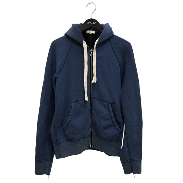 BLAMINK ブラミンク コットン ジップ パーカー ロゴ刺繍 ネイビー BLAMINK ブラミンク コットン ジップ パーカー ロゴ刺繍 ネイビー