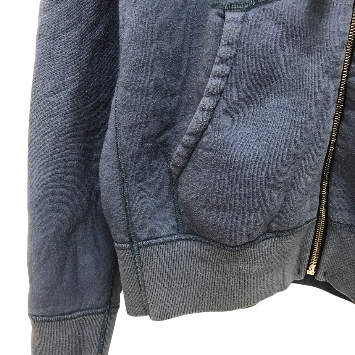 7912-222-0044 FALL hanging fleece zip hoodieパーカー