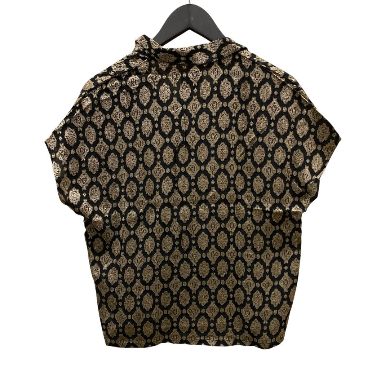ニードルス Needles Gathered Blouse-Pply Crush Velour ベロアシャツ DI160 グレー サイズ：2 Needles(ニードルス) Gathered Blouse-Pply Crush Velourベロア