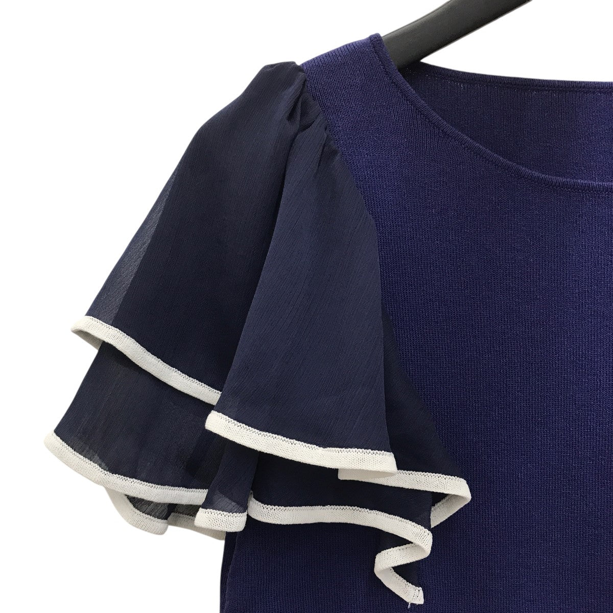 GRACE CLASS シフォンスリーブニットトップ0223243125 古着・中古-4枚目のアイテム画像