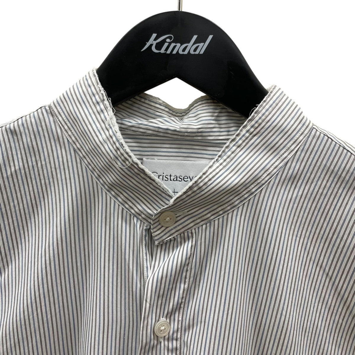 MAO SHIRT長袖ストライプシャツ