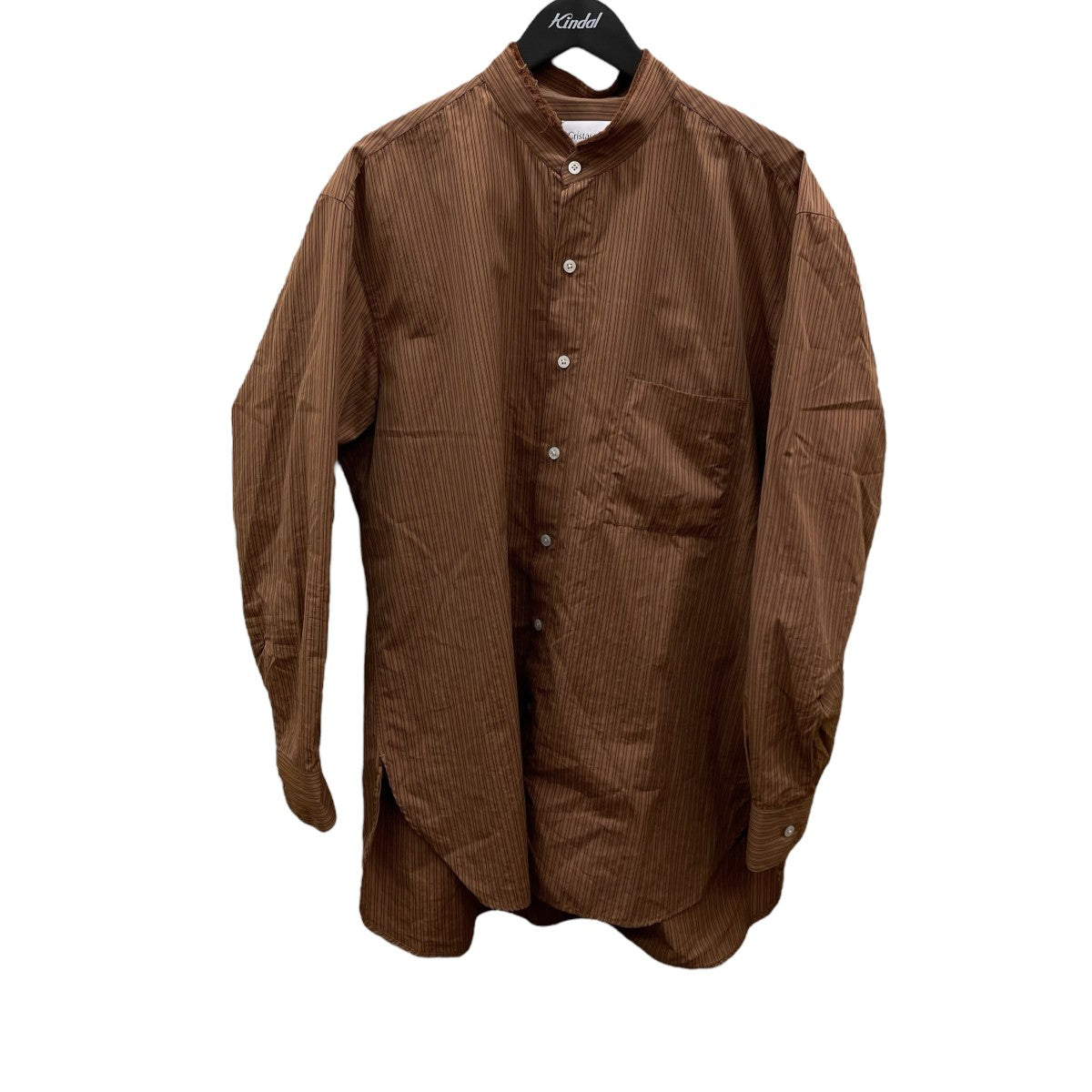 MAO SHIRT長袖ストライプシャツ