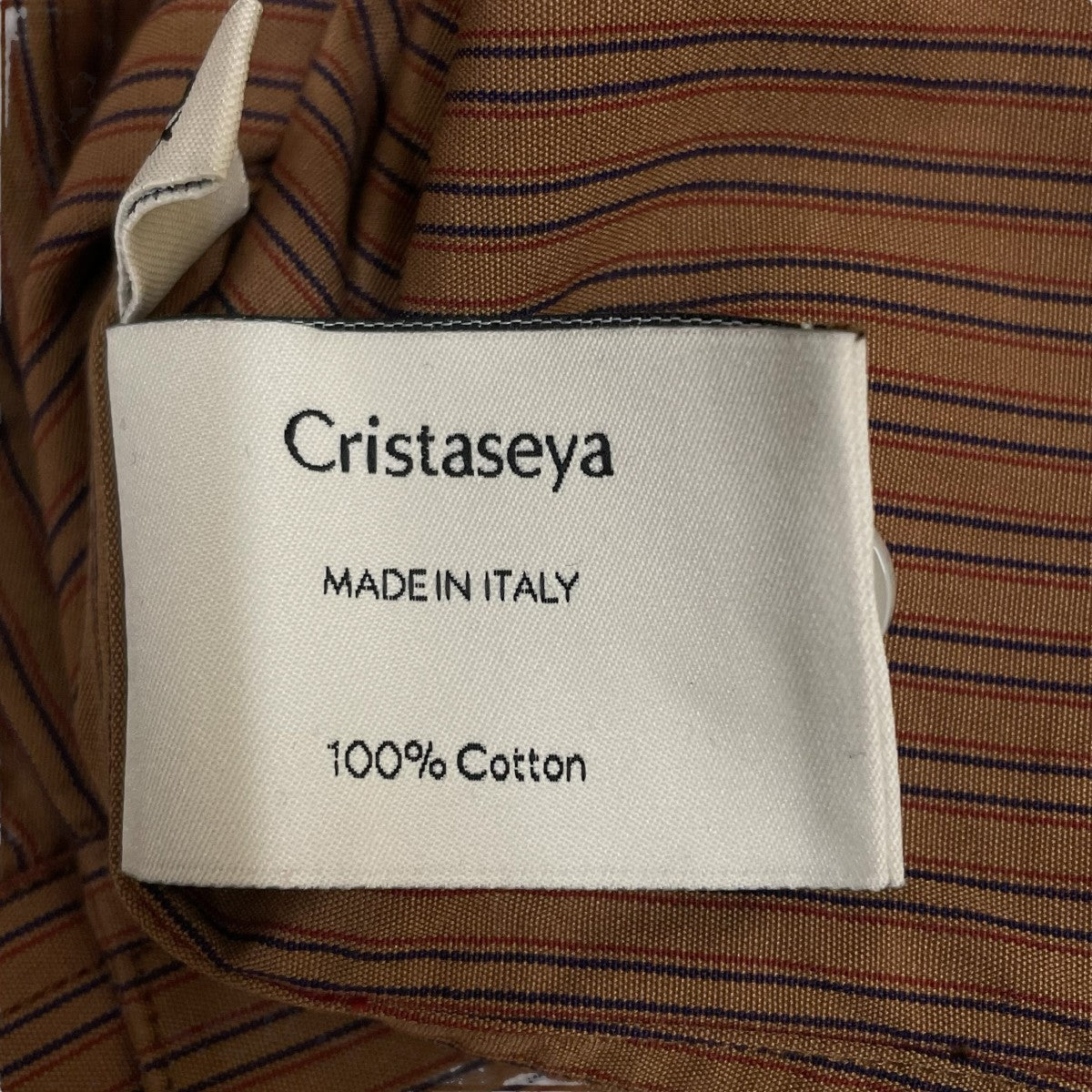 MAO SHIRT長袖ストライプシャツ