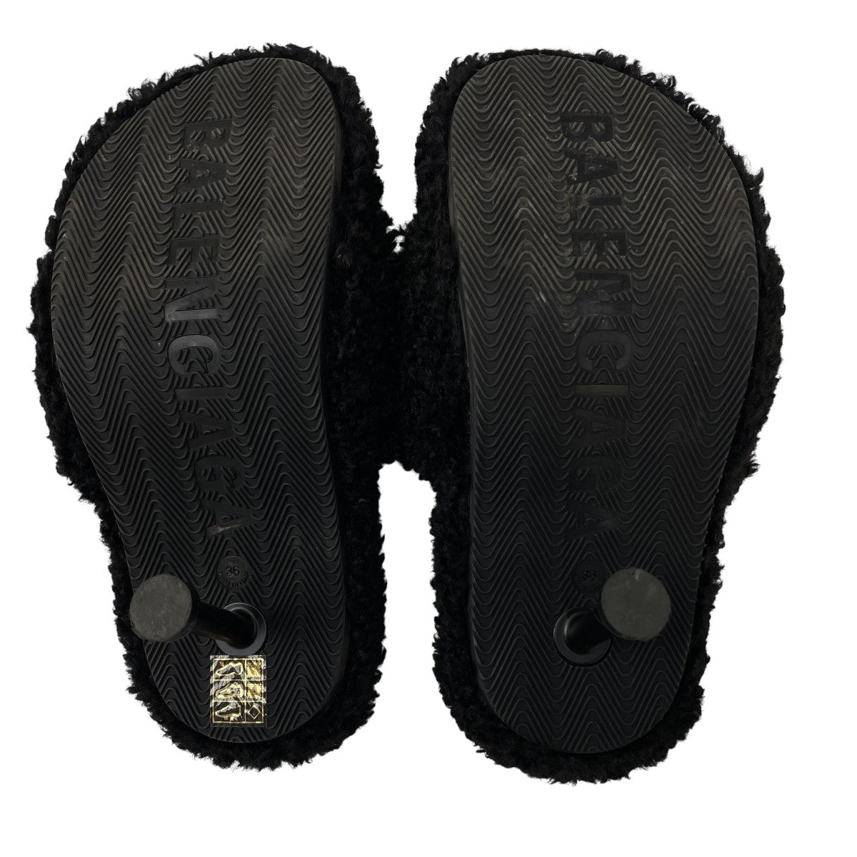 br>BALENCIAGA バレンシアガ/crocsファーシューズ/ABランク/75【中古  