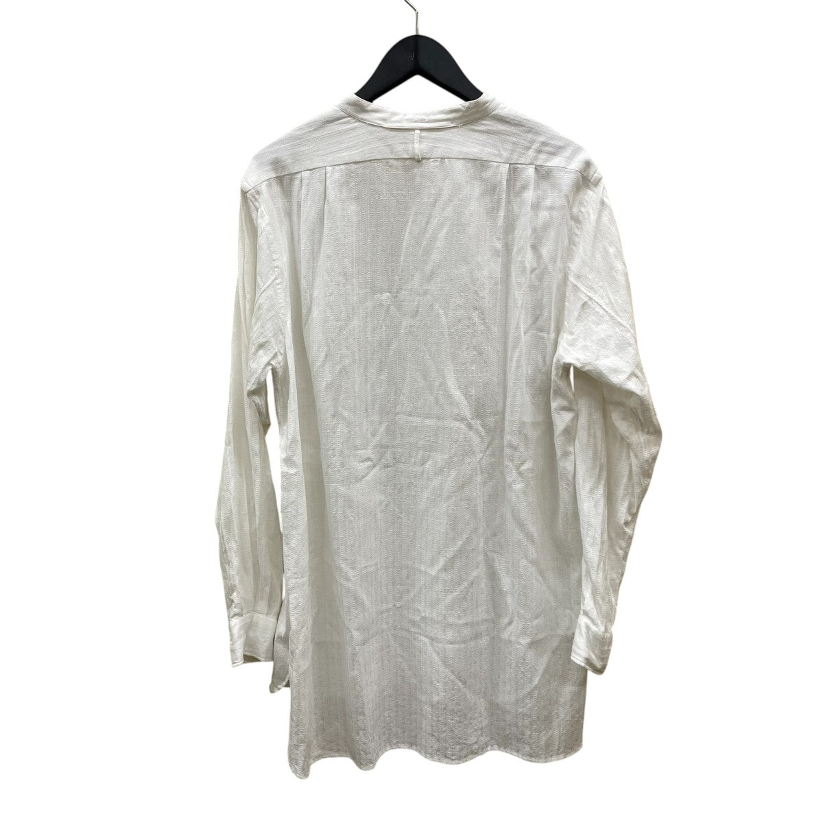 HEUGN(ユーゲン) ストライプ長袖バンドカラーシャツSHIRT 017