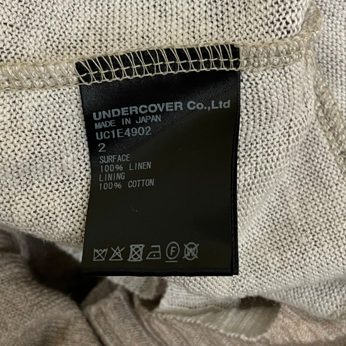 総柄袖ジップリネンワイドニットUCE4902