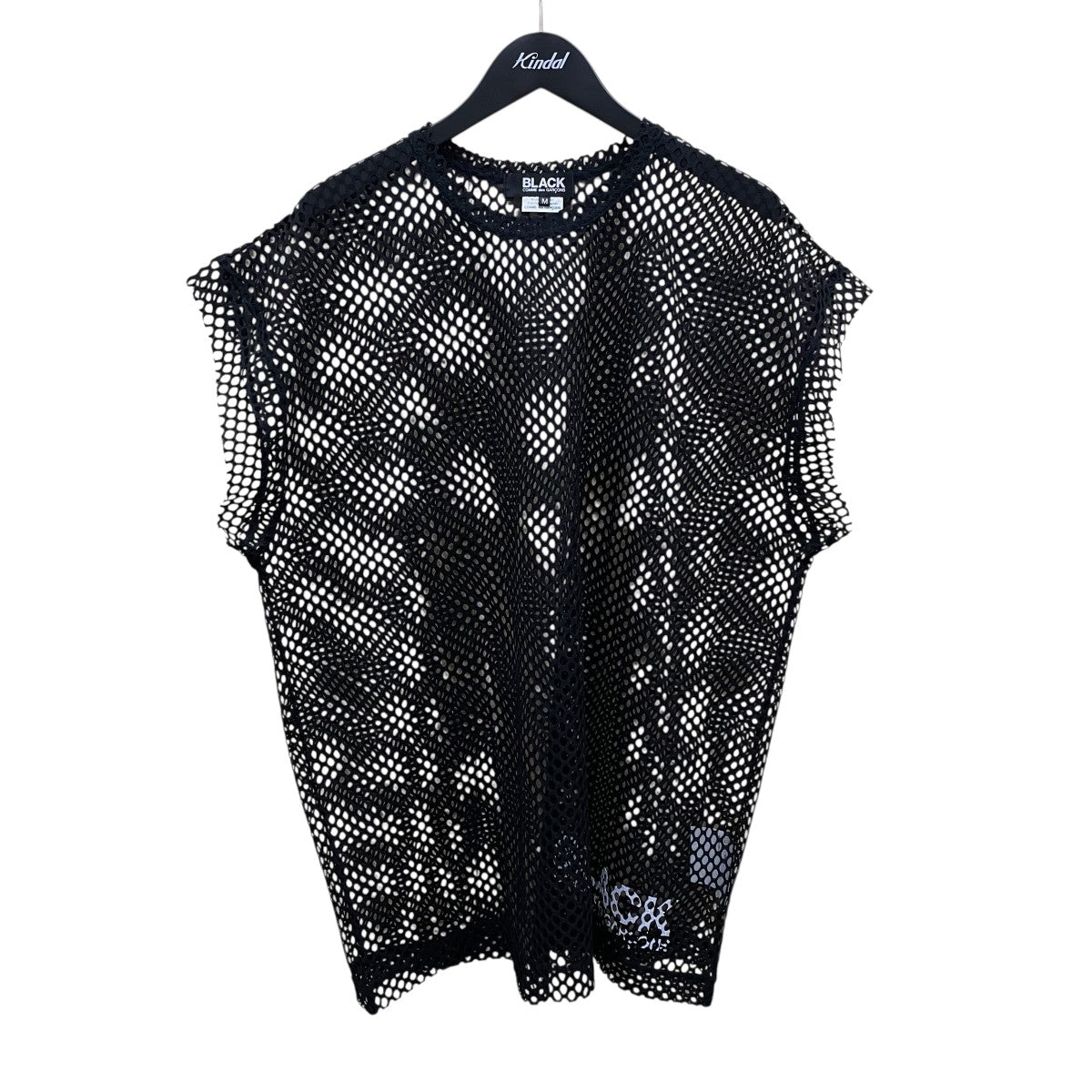BLACK COMME des GARÇONS メッシュTシャツ M ホワイト ブラック コムデギャルソン オーバーサイズ メッシュTシャツ-白