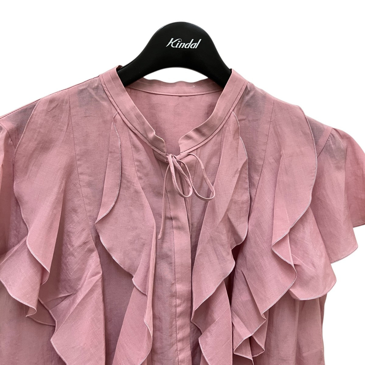 コンパクトコットンラッフル ブラウスノースリーブブラウス102217-13-620-41-380