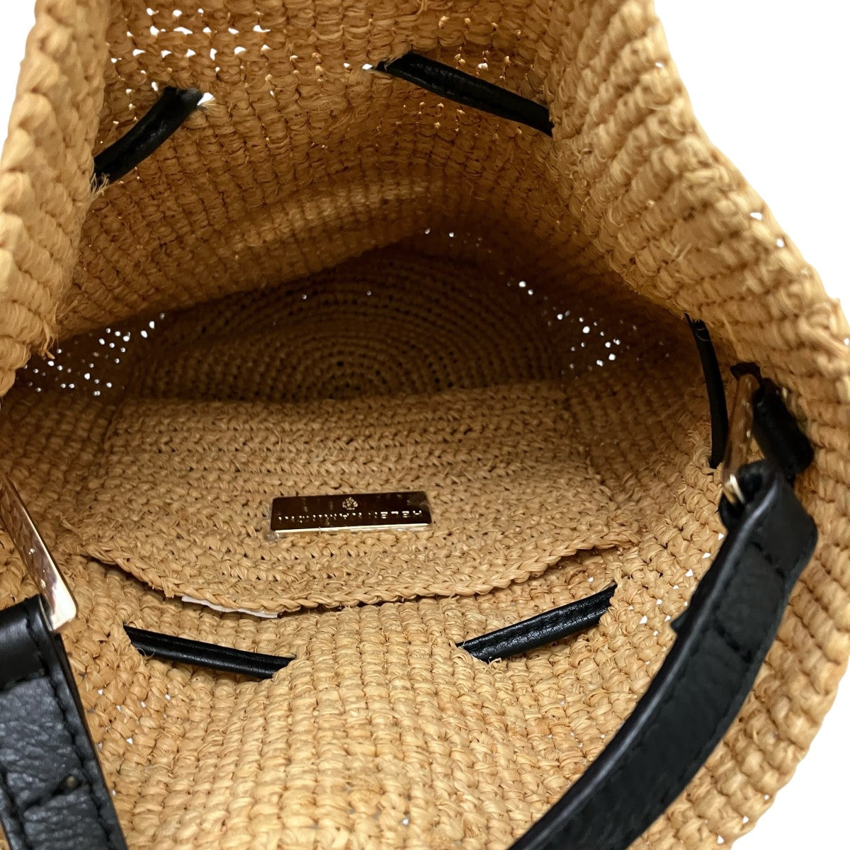 ラフィア巾着ショルダーバッグ