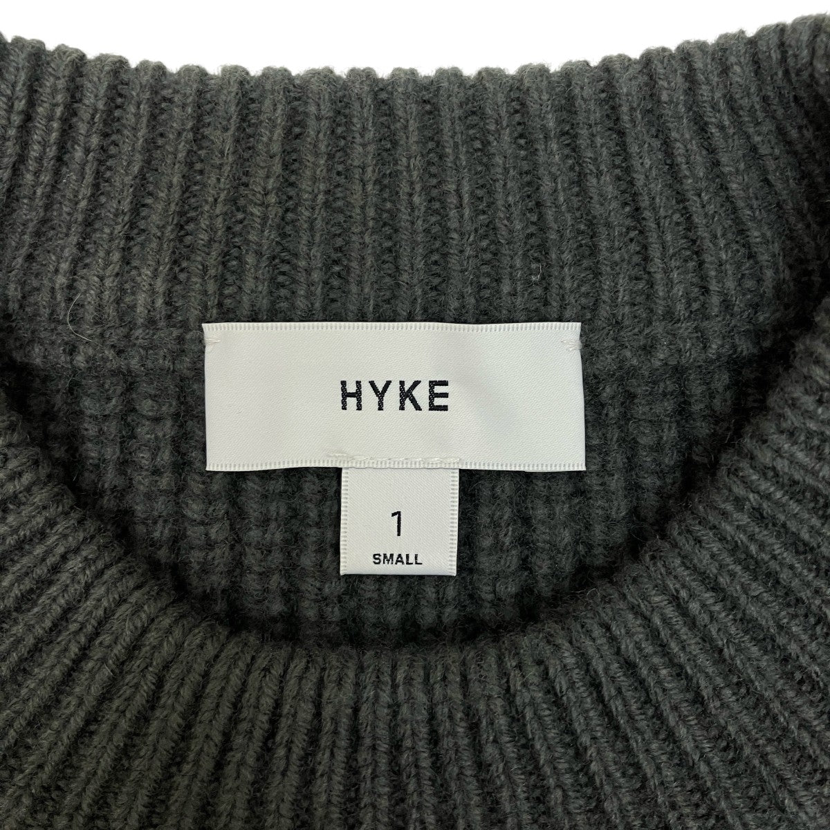 HYKE(ハイク) 232-11333-013クルーネックニット グレー サイズ 1