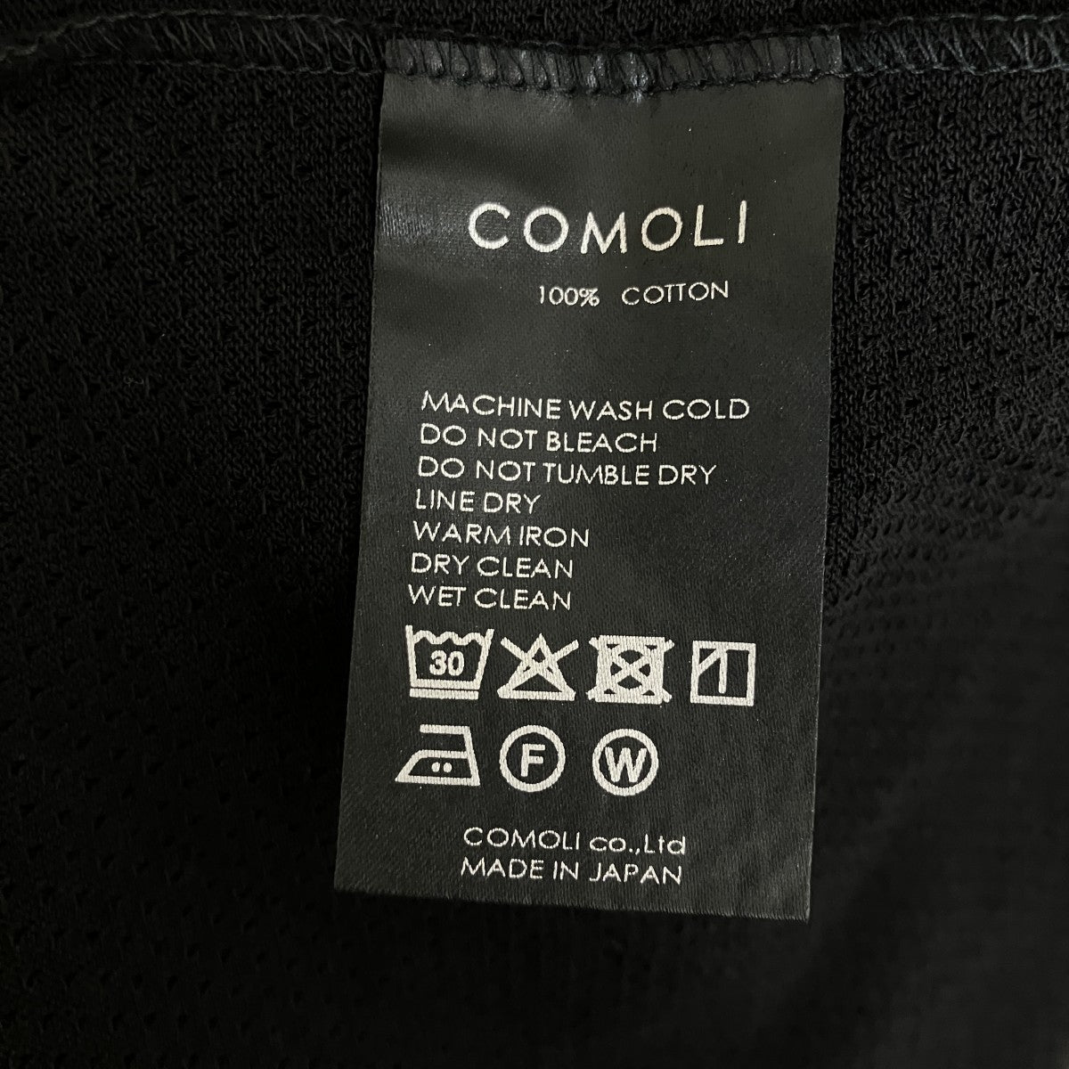 COMOLI 25SSコットンメッシュ半袖TシャツB01-05036 古着・中古-5枚目のアイテム画像