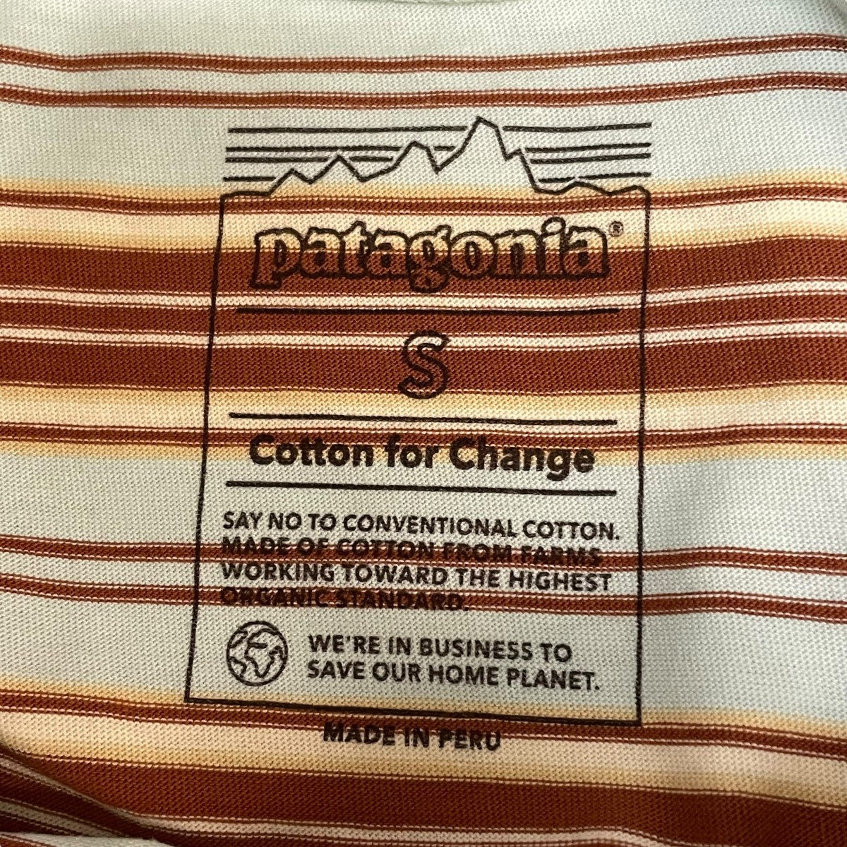 Patagonia 25SSメンズ・デイリー・ポケット・ティーボーダーTシャツ53255 古着・中古-4枚目のアイテム画像