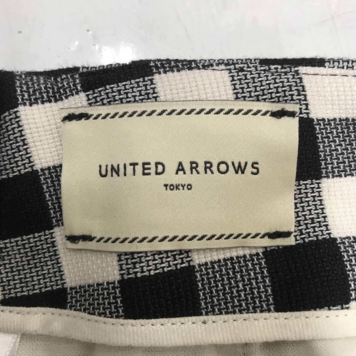 UNITED ARROWS TOKYO シャイニー ギンガムチェック パンツ1514-162-5455 古着・中古-4枚目のアイテム画像