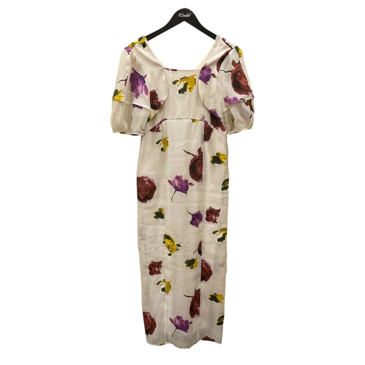 Ameri VINTAGE MEDI OLIVIA DIMENSIONAL DRESS総柄半袖ワンピース0225105631370 古着・中古-1枚目のアイテム画像