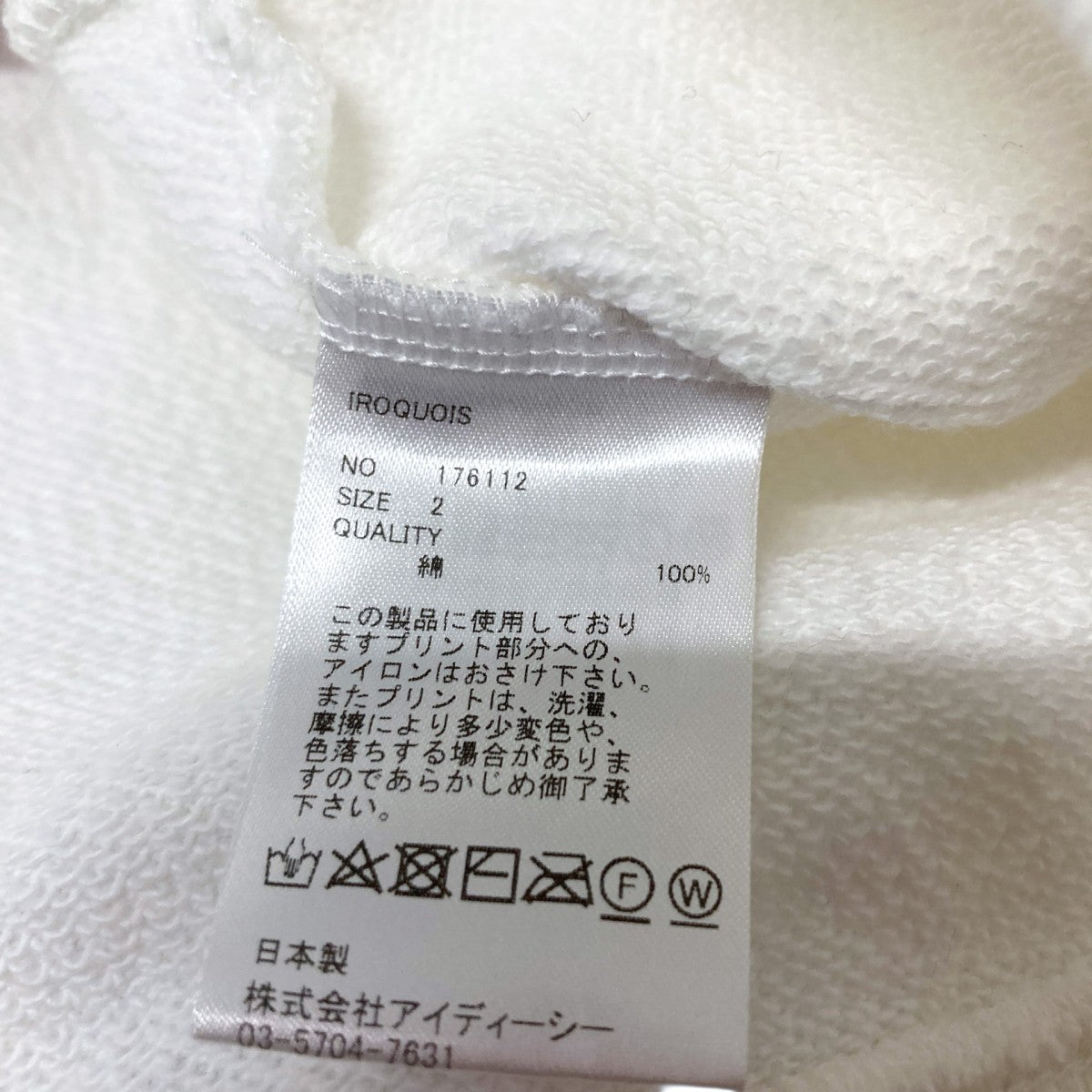 IROQUOIS(イロコイ) MODELING SWEATSHIRTSプリントスウェット