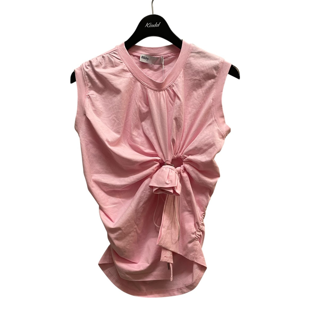 Bibiy．(ビビィ) 25SSTULIP DRAPED TOPノースリーブカットソー ピンク 