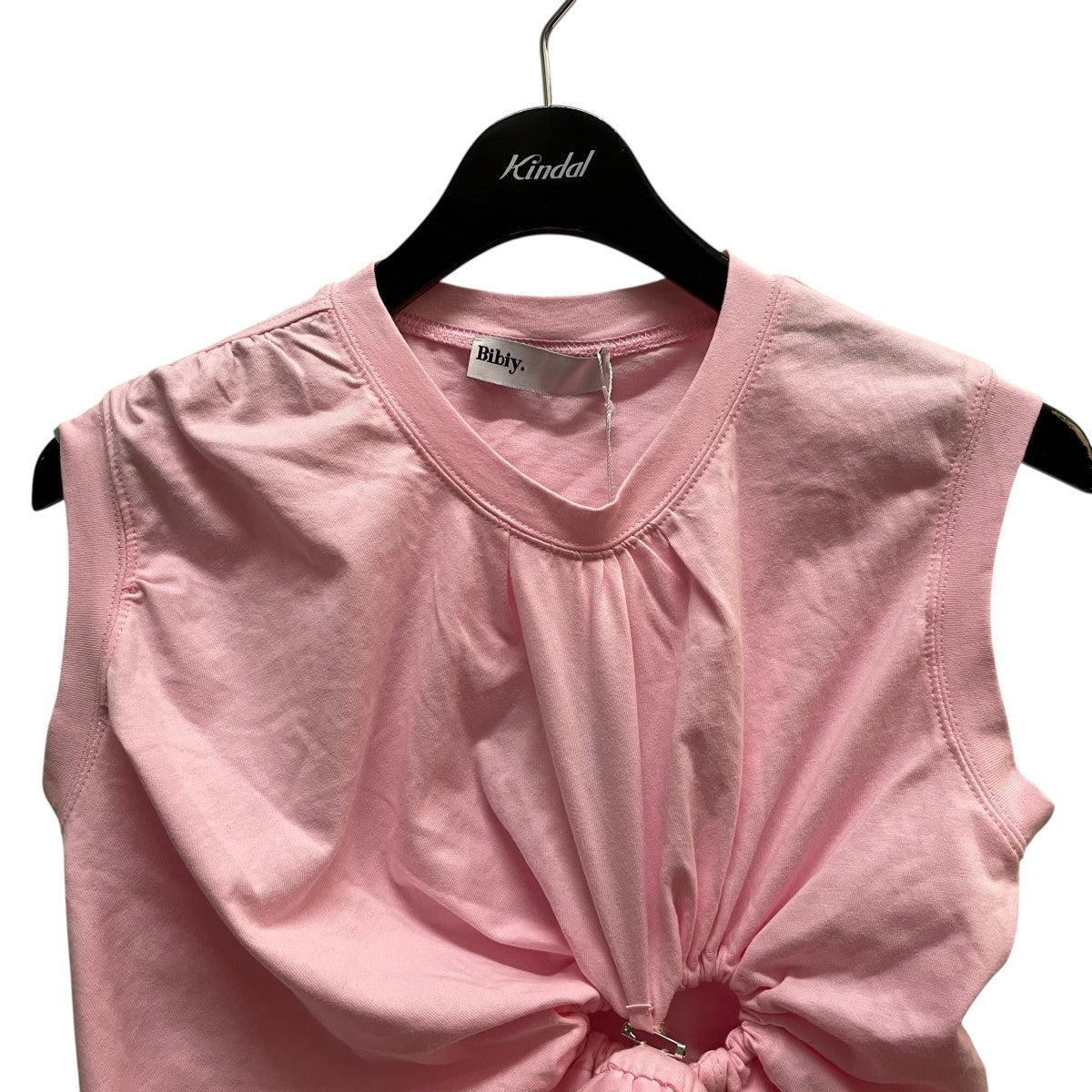 25SSTULIP DRAPED TOPノースリーブカットソー