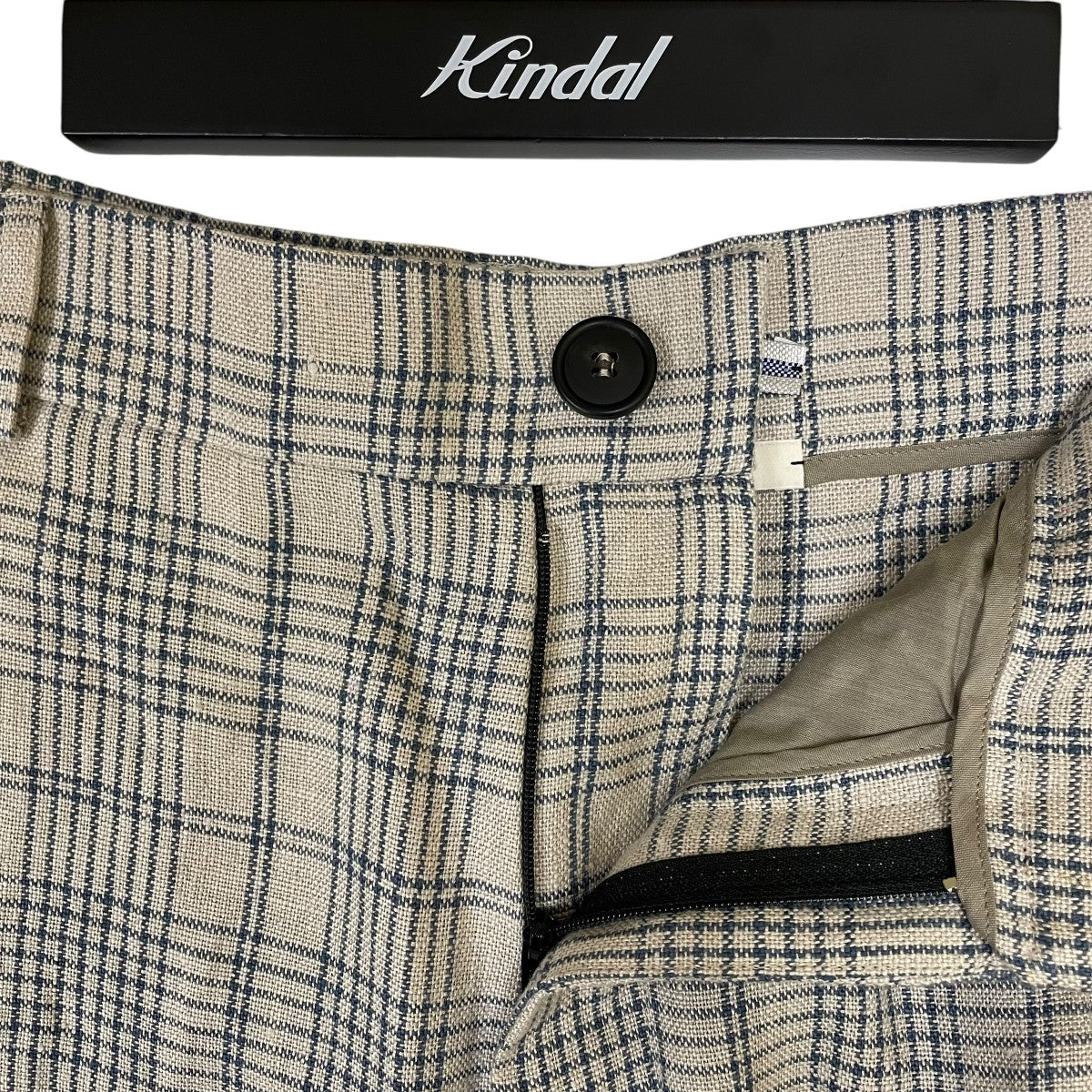 Cristaseya 25SSDOUBLE PLEATED WIDE PANTSチェックパンツ25030050000310 古着・中古-4枚目のアイテム画像