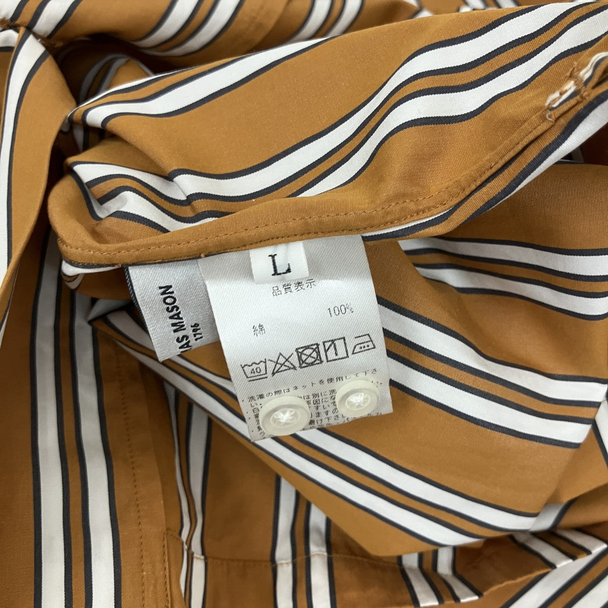 25SSOriginal Stripe 0pen Collar Shirt Thomas Mason Fabricsストライプ半袖シャツ