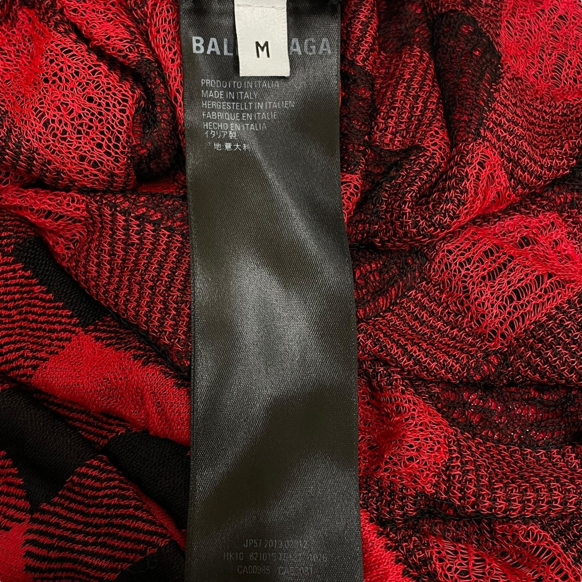 BALENCIAGA(バレンシアガ) チェックシャツ621015 621015 レッド