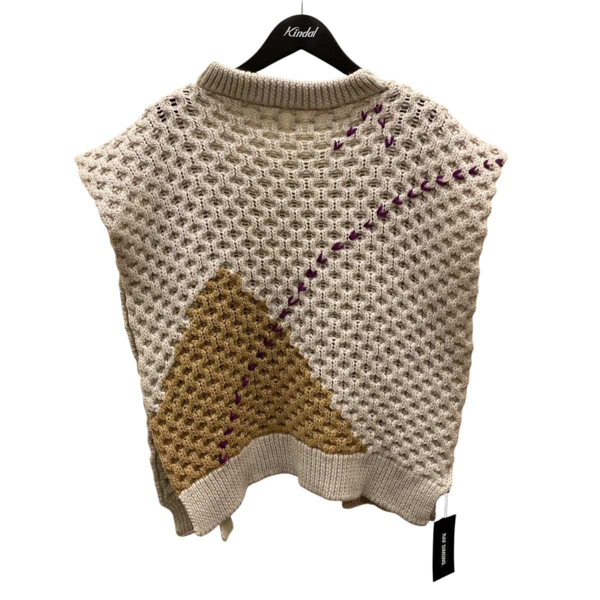 RAF SIMONS Turtleneck single panelシングルパネルニット182-825-50002 古着・中古-1枚目のアイテム画像