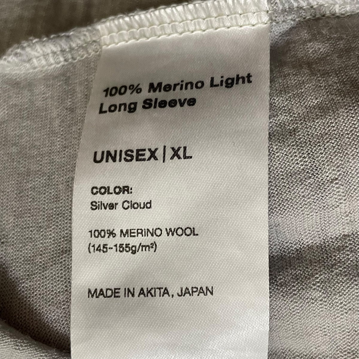 100％  Merino Light Long Sleeveロングカットソー