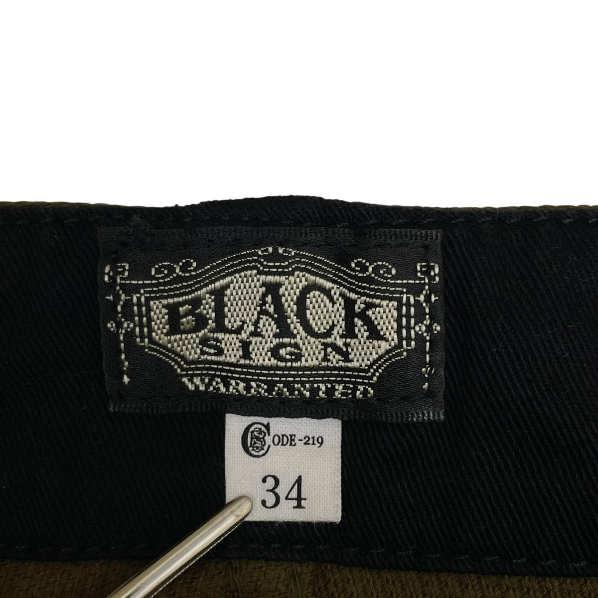 BLACK SIGN(ブラック サイン) コーデュロイ オーバーオール カーキ